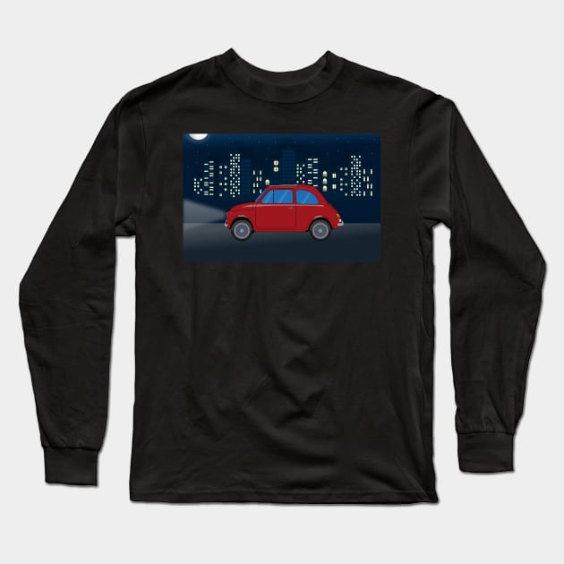 Night Ride Long Sleeve T-Shirt by RoeArtwork